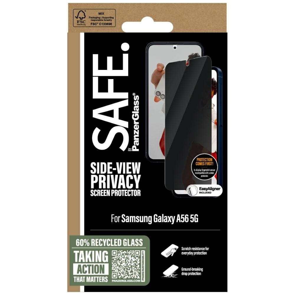 Szkło prywatyzujące + aplikator, hartowana szybka na cały ekran Safe by PanzerGlass Ultra-Wide Fit Privacy + EasyAligner do Galaxy A56 5G